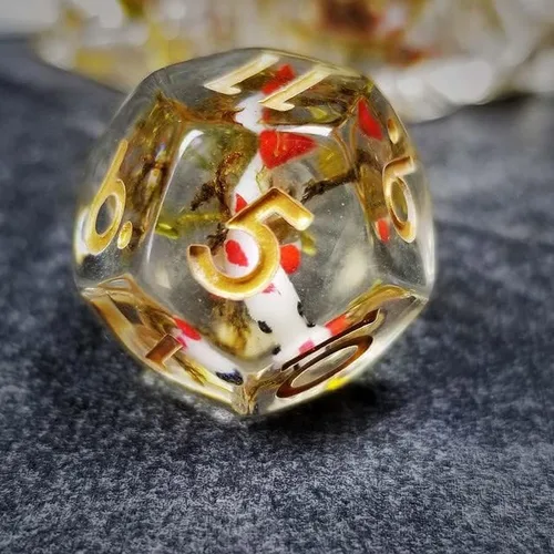 Miniatura 18 de Sage's Portal Juego de dados DND de resina para familiares de dinosaurios y reptiles, juego de dados poliédricos para Dungeons and Dragons RPG
