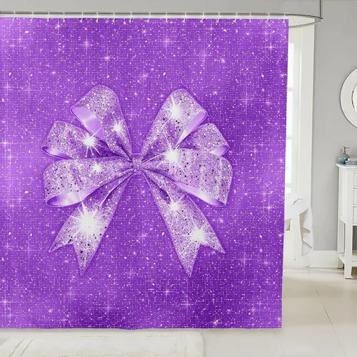 Miniatura 5 de Cortina de baño de flores de margarita para niños y niñas, cortina de ducha floral para decoración de baño, 72 x 72 pulgadas, retro, floral