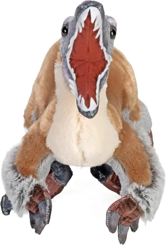 Miniatura 2 de Wild Republic Artist Collection, dinosaurio Velociraptor, regalo para niños, 15 pulgadas (38 cm), juguete de peluche relleno de material hecho