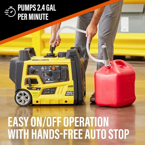 Miniatura 8 de DEWAY - Bomba automática de transferencia de combustible pequeña de 15 pulgadas con parada automática, potente alimentación por batería tipo D