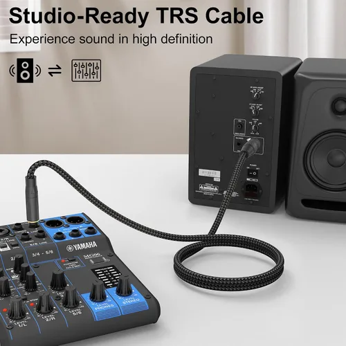 Miniatura 6 de HOSONGIN Cable XLR hembra a TRS macho de 3,5 mm sin equilibrio, conector de micrófono XLR hembra de 1/8 pulgadas para consola de mezcla, tableta