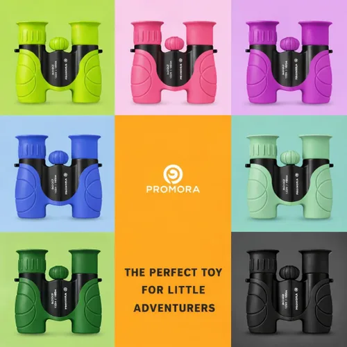 Miniatura 8 de Binoculares para niños – Juguete perfecto para niños pequeños y niñas – Juego extenso que incluye lupa y brújula – Potente aumento 8 x 21 – niños