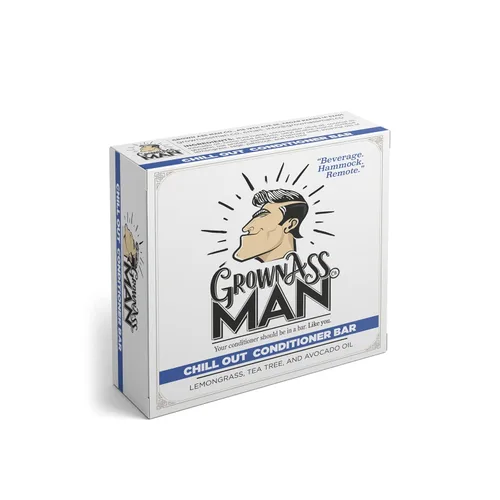Miniatura 2 de Grown Ass Man Co. Barra acondicionadora, sin plástico y ecológica, hidratación natural y orgánica para todo tipo de cabello, hecha con aceites