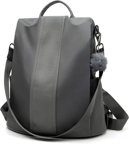Miniatura 12 de Mochila impermeable liviana de nailon antirrobo para mujer, Negro, M