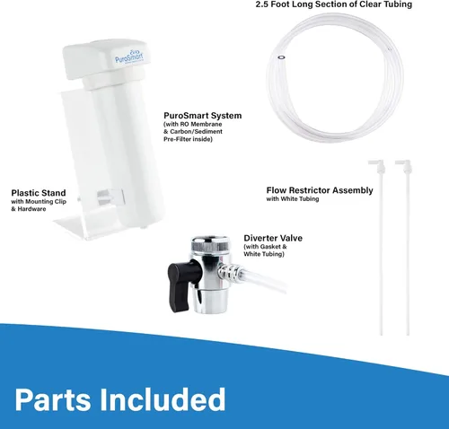 Miniatura 7 de PuroSmart Sistema RO de alto flujo, sistema de tratamiento de agua para el hogar de la encimera Sistema compacto de ósmosis inversa Ideal