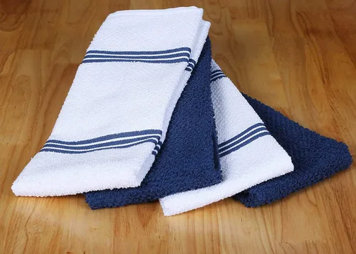 Miniatura 3 de Amour Infini paños de cocina y repasadores, 100 % algodón, muy absorbentes, se pueden lavar a máquina Rayas azules