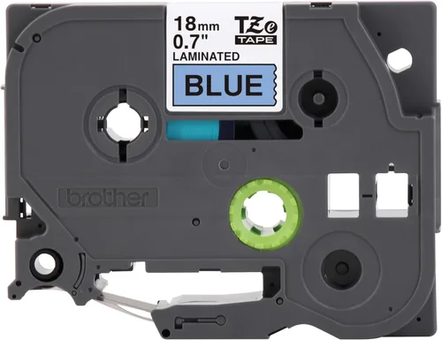 Miniatura 2 de Brother Cinta de etiquetas P-Touch TZe negra con impresión en azul (TZe541), laminada, 3/4 pulgadas x 26.2 pies (0.709 in x 26.2 ft)