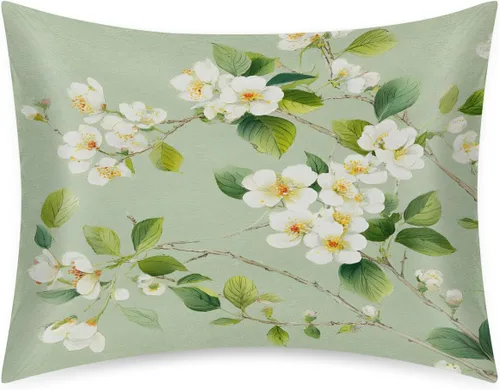Miniatura 111 de Funda de almohada de satén de unicornio rosa lindo para cabello y piel, tamaño estándar, funda de almohada de seda suave de satén refrescante