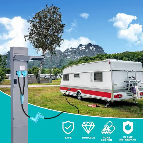 Miniatura 6 de CircleCord Cable adaptador en Y para RV con certificación ETL, dos de 30 amperios a 50 amperios, enchufe macho NEMA TT-30P a hembra 14-50R con mango