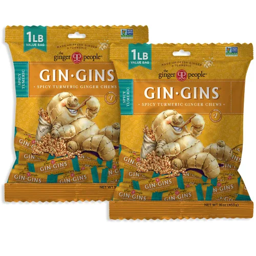 Miniatura 13 de The Ginger People Gin Gins Ginger Gummies - Gomitas dulces de jengibre, antináuseas, 1lb Bolsa