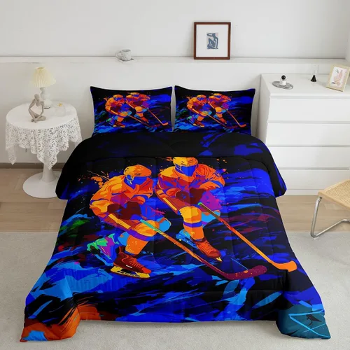 Miniatura 23 de Feelyou Juego de edredón de animales de la selva para todas las estaciones, juego de ropa de cama con 1 funda de almohada de microfibra de elefante
