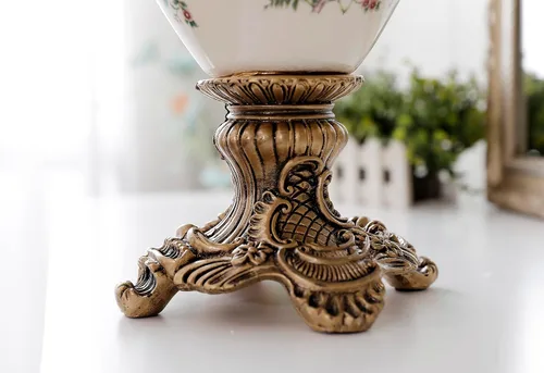 Miniatura 6 de Magcolor Jarrón de cerámica blanca de mesa alta para flores de hierba de pampas, 16.1 pulgadas de alto, diseño único jarrón de cerámica agrietada