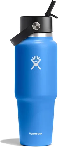 Miniatura 13 de Hydro Flask Botella de agua de viaje – Acero inoxidable aislado – Tapa ancha con pitillo, antiderrames, a prueba de fugas en 24 oz Trillium Pink