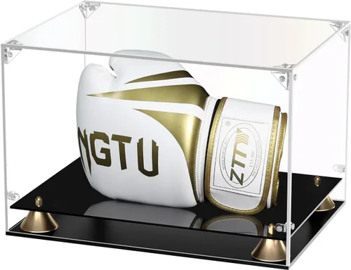 Miniatura 10 de Caja de exhibición para guantes de boxeo KOLIPI con respaldo de espejo, caja de exhibición acrílica con soporte para guante de boxeo