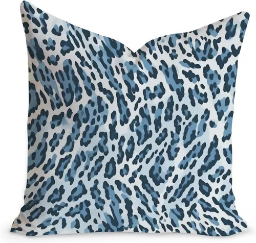 Miniatura 10 de Funda de cojín decorativa con estampado de guepardo verde peridoto para sofá, funda de almohada verde crema con estampado de leopardo con A-16
