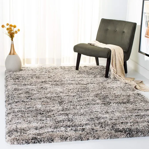 Miniatura 9 de SAFAVIEH Iceland Shag Collection Alfombra Pasillo - 2' x 8', Crema y Gris, Diseño Moderno, Fácil Cuidado, 2.5 pulgadas de Grosor, Ideal para Áreas