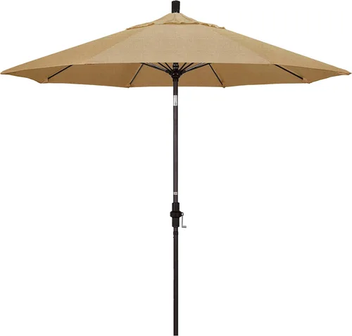 Miniatura 18 de California Umbrella GSCUF908117-5461 - Sombrilla redonda de 9 pies con poste de aluminio y varillas de fibra de vidrio para patio, 9 pies