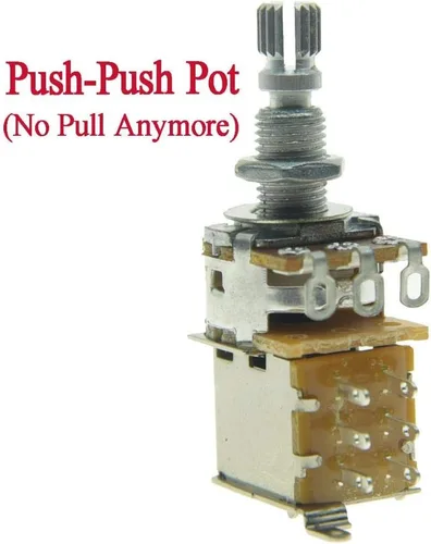 Miniatura 2 de Dopro Potenciómetro de guitarra bajo Push Pot (No Pull Anymore) Audio Taper Guitar Potenciómetro A250K