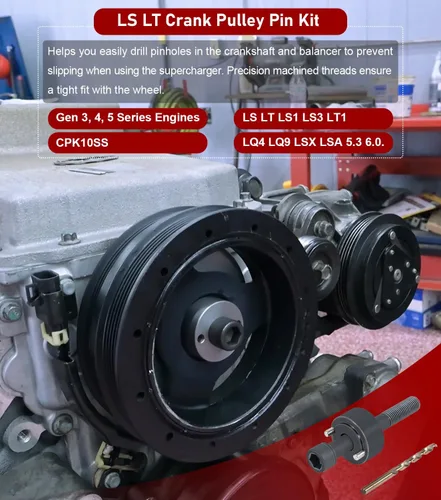 Miniatura 2 de Para LS LT Kit de pasador de cigüeñal amortiguador de cigüeñal taladro herramienta de fijación para LS1 LS2 LS3 LT1 LQ4 LQ9 LSX LSA 5.3 6.0 motor