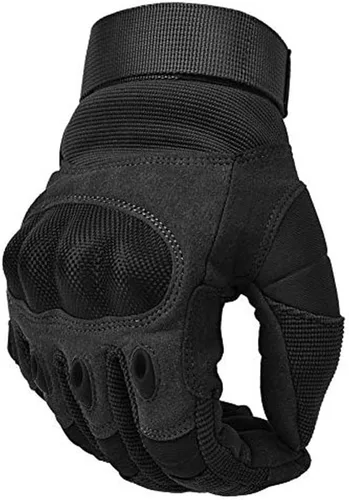 Miniatura 2 de REEBOW GEAR Guantes tácticos para motocicletas, guantes de dedo completo, color negro