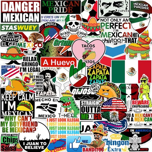 Miniatura 3 de 100 calcomanías mexicanas para casco, divertidas calcomanías de vinilo para caja de herramientas, diseño para casco, capucha, laptop, botella