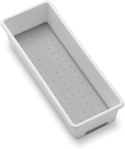 Miniatura 5 de madesmart Mini bandeja clásica para utensilios, contenedor blanco y clásico de 9.8 x 3.8 pulgadas, color blanco, colección clásica, organizador