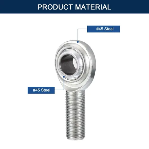Miniatura 3 de CM8 Rod End Bearing Heim Joints, 1/2 x 1/2-20 Mano derecha rosca macho Heim Junta con tuercas de atasco 2pcs