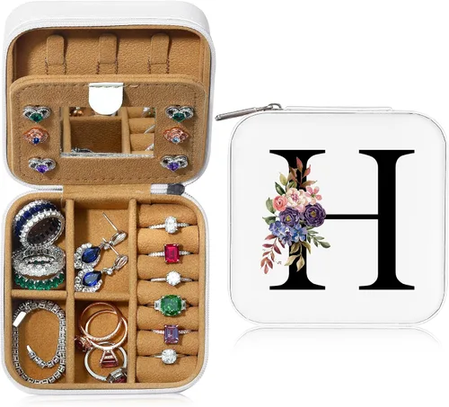 Joyero para niñas y mujeres, joyero azul para niñas, joyero de viaje imprescindible para niñas, joyero de viaje para niñas, pequeño joyero de viaje,