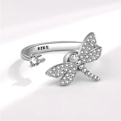 Miniatura 101 de Anillo de plata de ley 925, minimalista, ajustable, hecho a mano, para mujeres y niñas