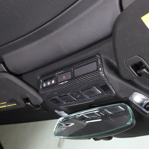 Miniatura 4 de TOYCIDFG Marco de luz de lectura de fibra de carbono para Chevrolet C8 Corvette Accesorios 2020-2024 (negro)