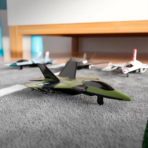 Miniatura 6 de Escuadrón de aviones de juguete de la Fuerza Aérea de los Estados Unidos de 4 paquetes, aviones de combate militares con retroceso, modelos