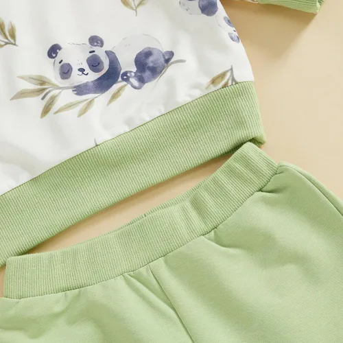 Miniatura 49 de Kaipiclos Ropa occidental para bebé niña, con lindo estampado con volantes, manga larga, pantalones para otoño e invierno, trajes de vaquera