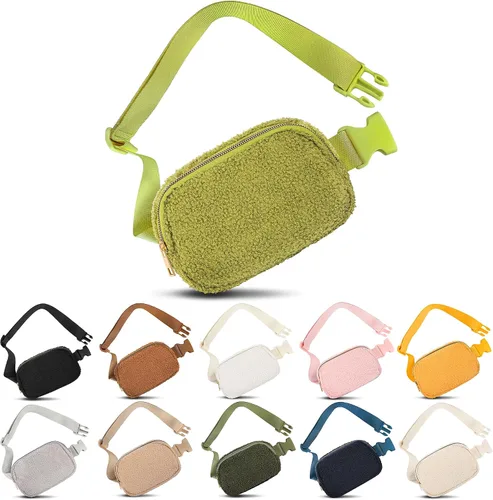 Miniatura 15 de Bolsa de Cintura Frenou Riñonera de Moda para Mujeres y Hombres, Riñonera con Correa Ajustable para Regalo, Riñonera para Viaje, Correr, Senderismo