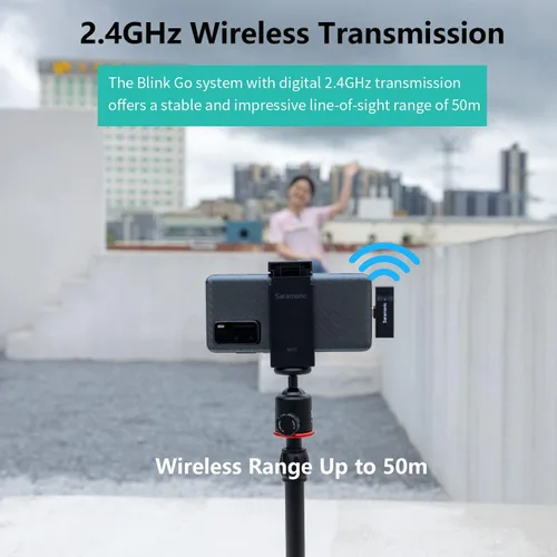 Miniatura 8 de Saramonic Micrófono inalámbrico para Android, Blink GO-U1 Micrófono inalámbrico Lavalier con cancelación de ruido para dispositivos