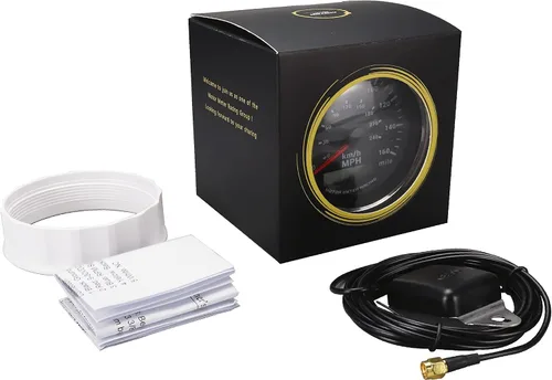 Miniatura 6 de MOTOR METER RACING W Pro 85mm 3-3/8" Velocímetro GPS Digital Odómetro 160 MPH/240 KMH Impermeable Dial Negro LED Blanco para Coche, Camión, Barco