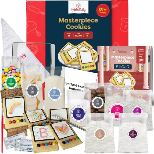Miniatura 8 de BAKETIVITY Kit de actividades de bricolaje para hornear para niños, hornea deliciosas galletas Yum&m Jumbo - Lecciones de cocina esenciales