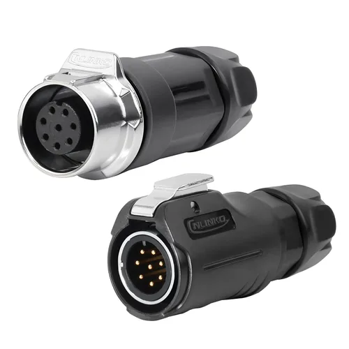 Miniatura 9 de CNLINKO LP-12 Conector de 2 pines IP68 Enchufe eléctrico circular impermeable para equipos al aire libre Maquinaria industrial solar DC 12V M12 2-8