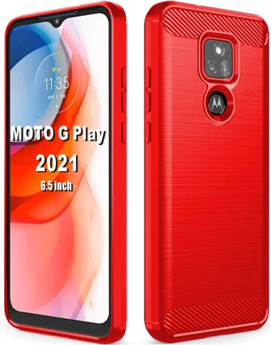 Miniatura 9 de Funda para Moto G Play 2021, funda para teléfono Motorola G Play 2021, resistente a los arañazos de fibra de carbono, absorción de golpes, suave
