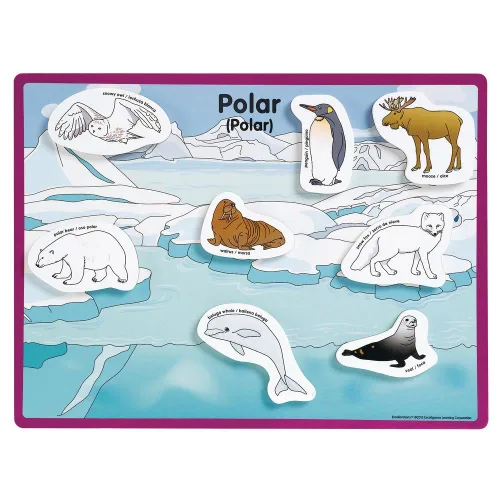 Miniatura 5 de Excellerations Animales en sus hábitats 6 tableros de rompecabezas herramienta de actividad de aprendizaje para niños (48 piezas)