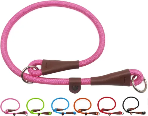 Miniatura 12 de MayPaw Collar ajustable de cuerda de nailon para entrenamiento de perros, collares de perro Martingala redondos sin tirones para perros pequeños