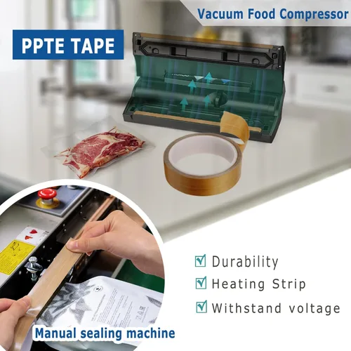 Miniatura 2 de Cinta de teflón de alta temperatura de 1 pulgada x 33 pies Cinta adhesiva de teflón de PTFE - Se adapta a Weston, FoodSaver, Seal A Meal, Cabellas