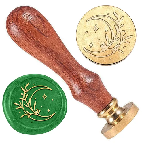 Miniatura 9 de Magic All Seeing - Sello de cera para ojos, sello de cabeza de latón de constelación de 1 pulgada con mango de madera, sello de cera de sellado
