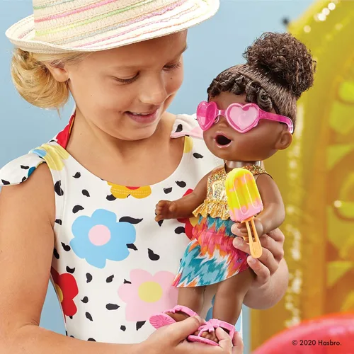 Miniatura 7 de Baby Alive Sunshine Snacks - Muñeca que come y hace popó, muñeca bebé con temática de verano que se puede usar en el agua, con molde para hacer