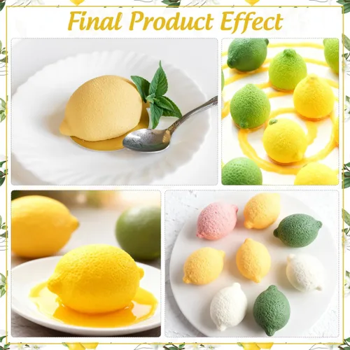 Miniatura 5 de DOITOOL Molde de silicona con forma de limón, moldes de limón de silicona para tartas 3D para hornear postre helado de gelatina