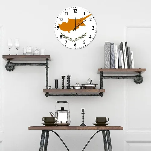 Miniatura 307 de Cheyan Reloj de pared con bandera de Canadá de 12 pulgadas, silencioso, sin tictac, de PVC, funciona con pilas, reloj redondo decorativo, regalo