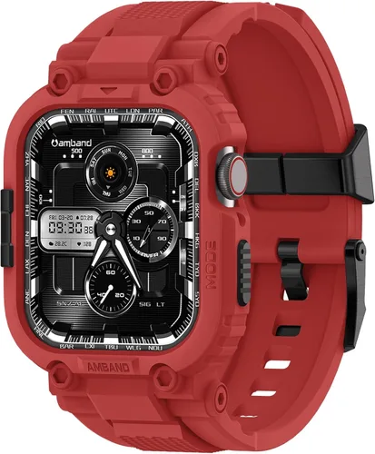 Miniatura 15 de amBand Bands - Funda protectora de pantalla compatible con Apple Watch Ultra 3/2/1 de 1.732 pulgadas, correa resistente M1 Sport Series y película