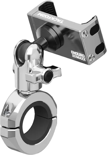 Miniatura 9 de Tackform Soporte de teléfono negro para motocicleta All Metal – 20MAXX Spring Cradle Abrazadera universal BC3 para manillar de 7/8 pulgadas a