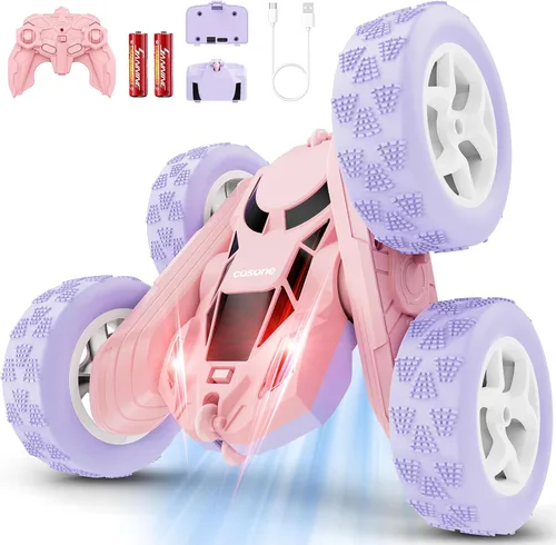 Miniatura 14 de cosone Automóvil a Control Remoto, Autos RC para Niños, Juguetes Recargables, Rotación de 360°, 2.4Ghz, Auto de Acrobacias RC para Niños, Regalo
