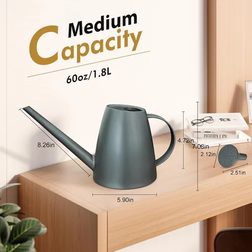 Miniatura 4 de Regadera para plantas de interior y exterior, modernas regaderas pequeñas con boquilla extraíble, regadera de boquilla larga para plantas bonsái