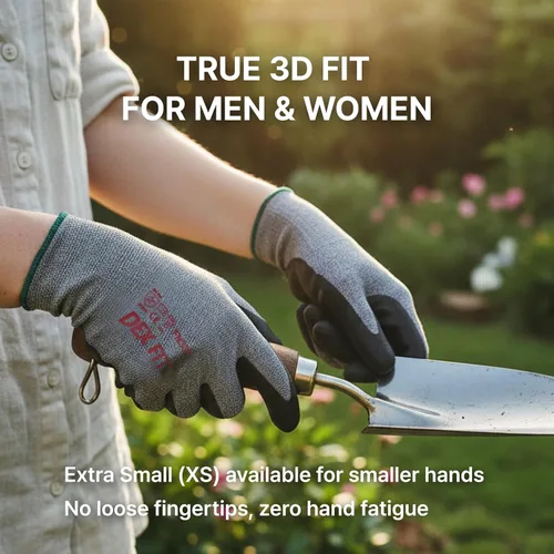 Miniatura 6 de DEX FIT FN330 - Guantes de trabajo de nitrilo, ajuste elástico 3D, agarre potente, táctil inteligente, recubierto de espuma resistente, fino